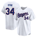 Texas Rangers #34 Nolan Ryan White HOLBERT Throwback Cooperstown Collection Limited Jersey