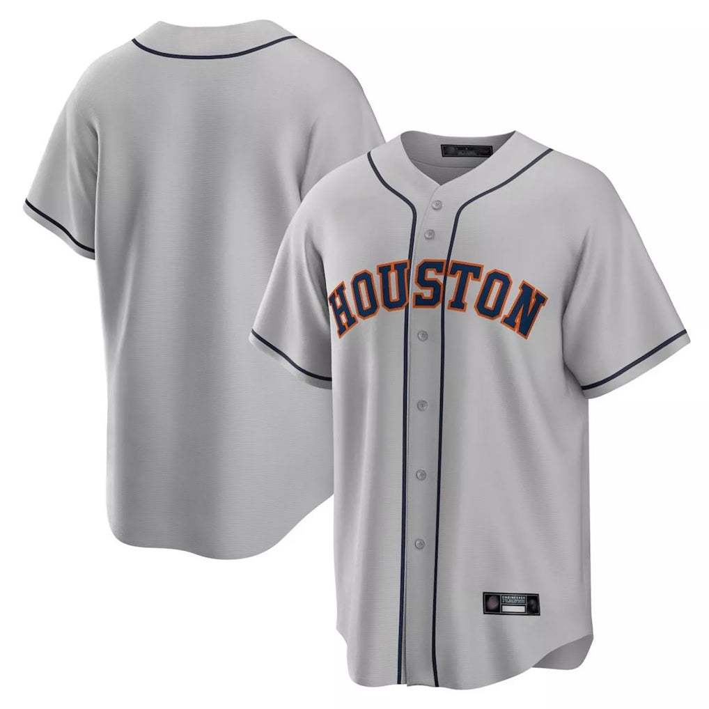 Houston Astros Blank Player Gray HOLBERT Home Game Stitched Jerseys