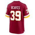 W.Commanders #39 Jeremy Reaves Burgundy HOLBERT Game Jersey