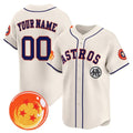Custom Houston Astros x Dragon Ball Cream HOLBERT Vapor Premier Limited Jersey - All Stitched