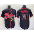 Cincinnati Reds #30 Ken Griffey Jr Number Black HOLBERT 2023 City Connect Cool Base Stitched Jerseys