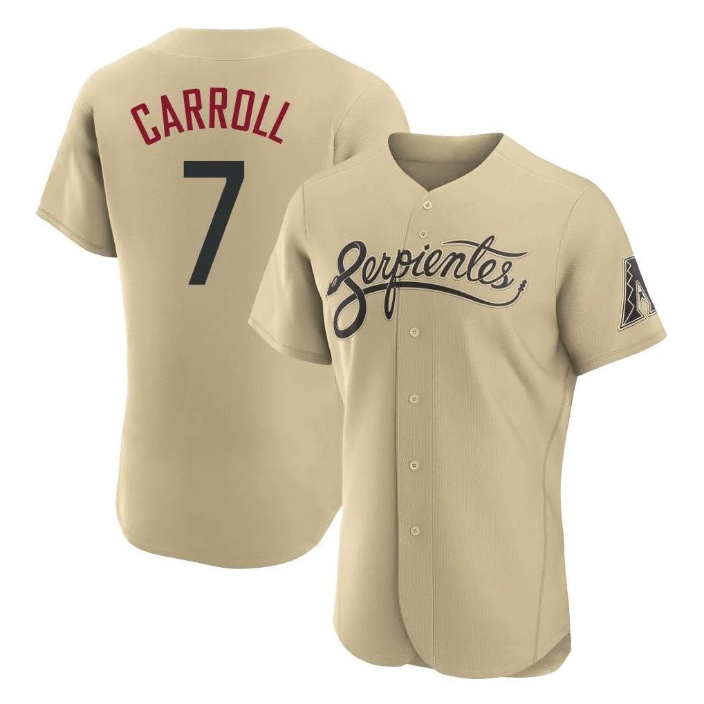 Arizona Diamondbacks #7 Corbin Carroll Player Tan HOLBERT City Connect Limited Elite Home Game Stitched Jerseys
