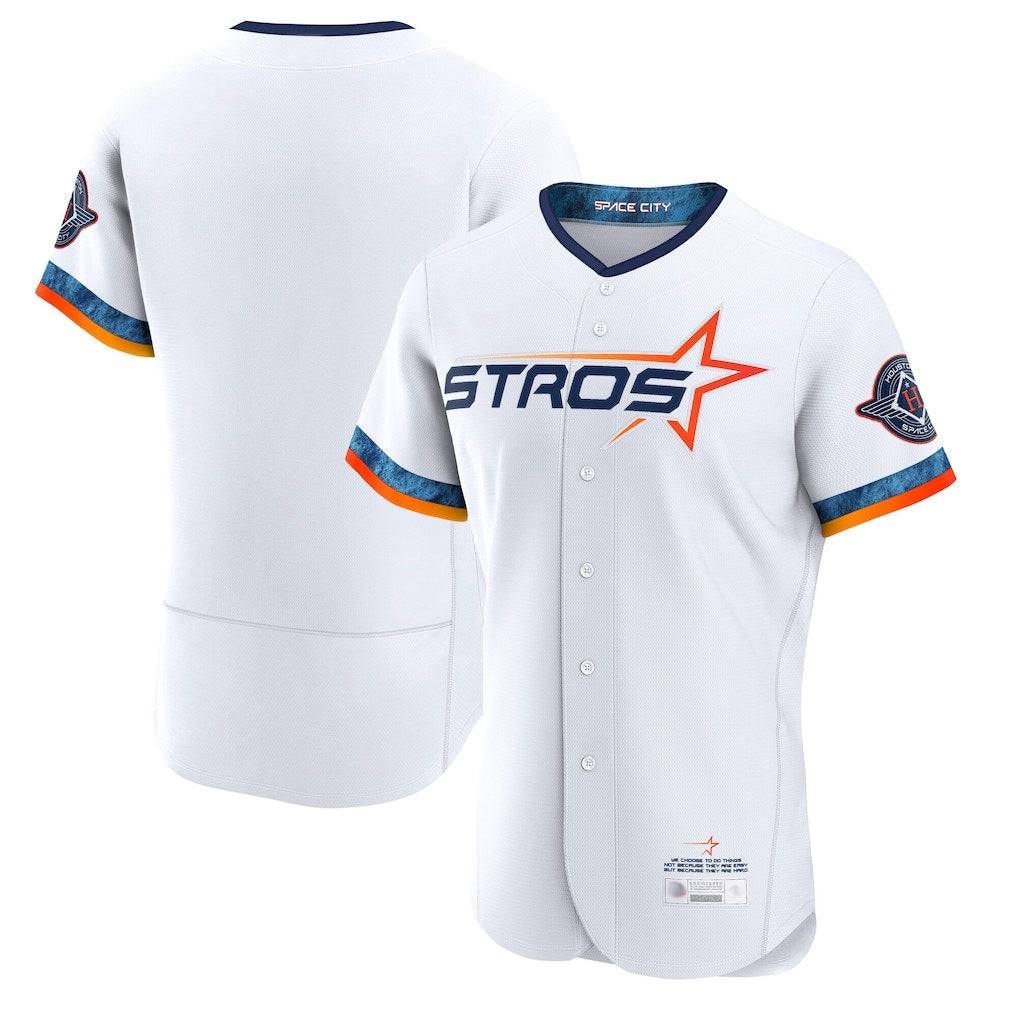 Houston Astros Blank Player White HOLBERT City Connect Limited Elite Home Stitched Jerseys