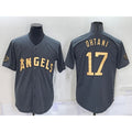 Los Angeles Angels #17 Shohei Ohtani Grey HOLBERT 2022 All Star Stitched Cool Base Jersey