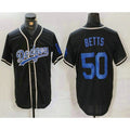Los Angeles Dodgers #50 Mookie Betts Black HOLBERT Cool Base With Patch Stitched Jersey