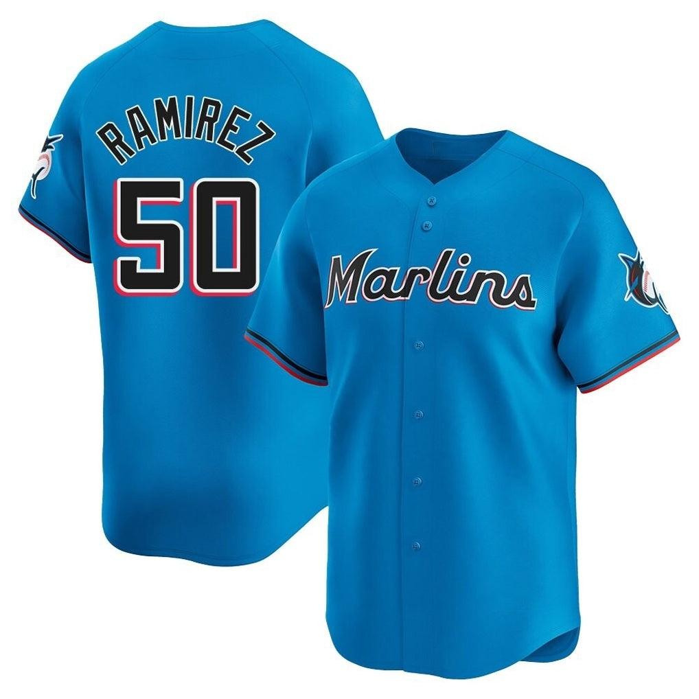 Miami Marlins #50 Agustin Ramirez Player Blue HOLBERT Home Limited Stitched Jerseys