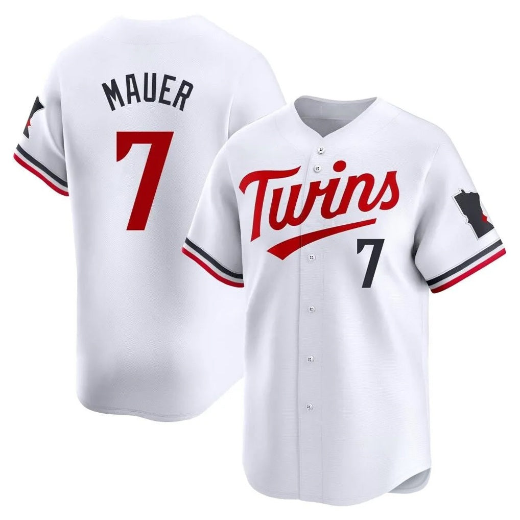 Minnesota Twins #7 Joe Mauer Player White HOLBERTHome Limited Stitched Jerseys