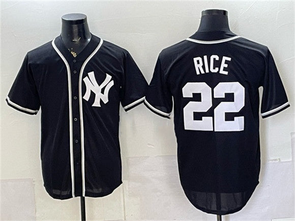 New York Yankees #22 Ben Rice 2026 Fashion Replica Black HOLBERT Out Stitched Jersey