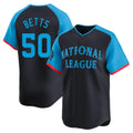 Los Angeles Dodgers #50 Mookie Betts Player Black HOLBERT National League All-Star Limited Home Stitched Jerseys