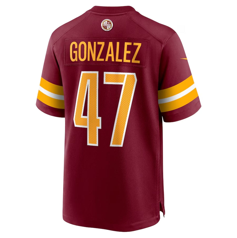 W.Commanders #47 Zane Gonzalez Burgundy HOLBERT Game Jersey
