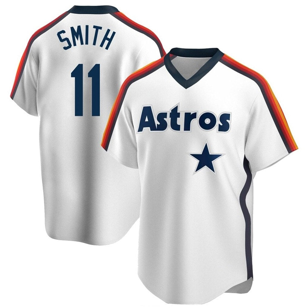 Houston Astros #11 Cam Smith Player White HOLBERT Cooperstown Collection T-shirt Stitched Jerseys