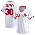 Cincinnati Reds #30 Ken Griffey White HOLBERT Throwback Cooperstown Collection Limited Jersey