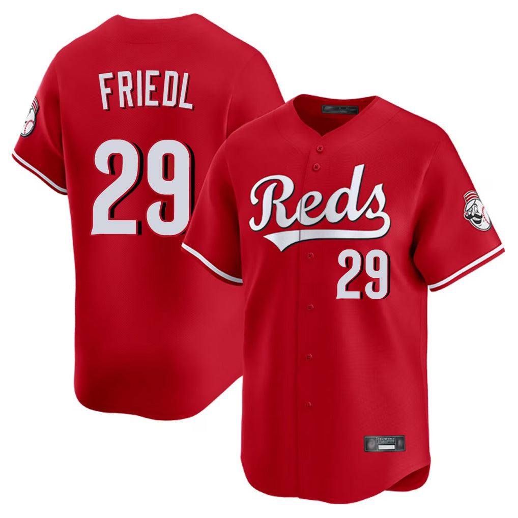 Cincinnati Reds #29 TJ Friedl Player Red HOLBERT Home Limited Stitched Jerseys