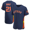 Houston Astros #21 Yainer Diaz Player Navy HOLBERT Home Limited Elite Stitched Jerseys