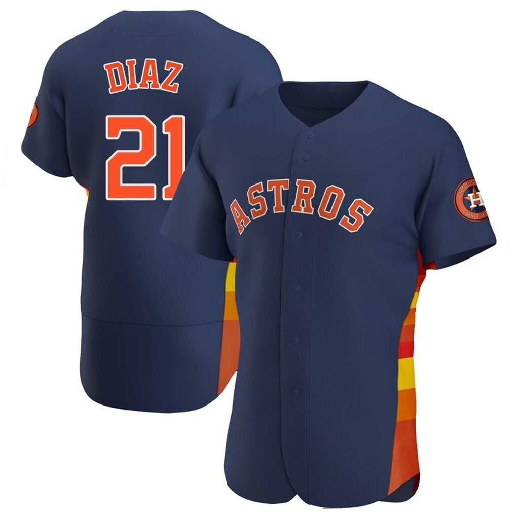 Houston Astros #21 Yainer Diaz Player Navy HOLBERT Home Limited Elite Stitched Jerseys