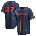 Houston Astros #27 Jose Altuve Player Navy HOLBERT City Connect Home Game Stitched Jerseys