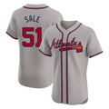 Atlanta Braves #51 Chris Sale Player Gray HOLBERT Limited Elite Home Game Stitched Jerseys