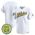 Oakland Athletics Blank White HOLBERT 2024 Home Limited With Rickey Henderson Patch Stitched Jersey