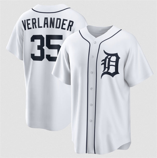Detroit Tigers #35 Justin Verlander White HOLBERT 2026 Cool Base Stitched Jersey