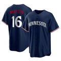 Minnesota Twins #16 Austin Martin Player Navy HOLBERTReplica Alternate Home Stitched Jerseys