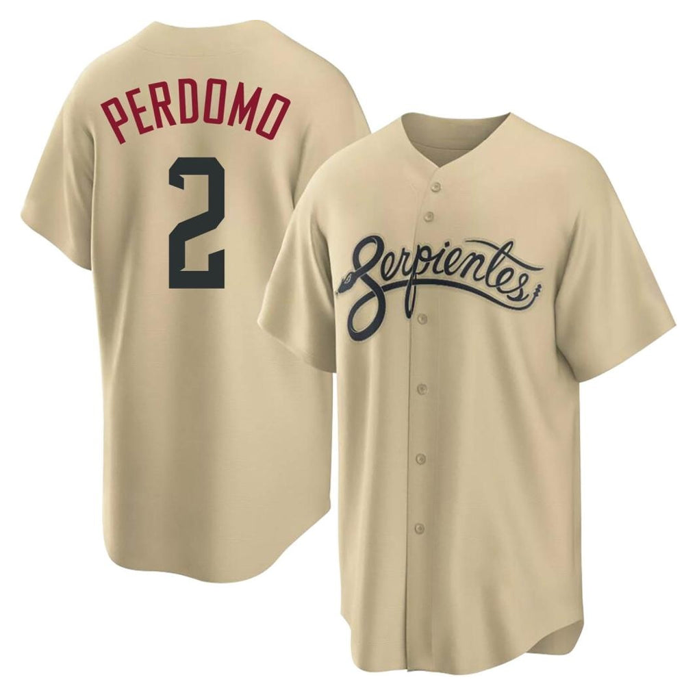 Arizona Diamondbacks #2 Geraldo Perdomo Player Tan HOLBERT City Connect Home Game Stitched Jerseys