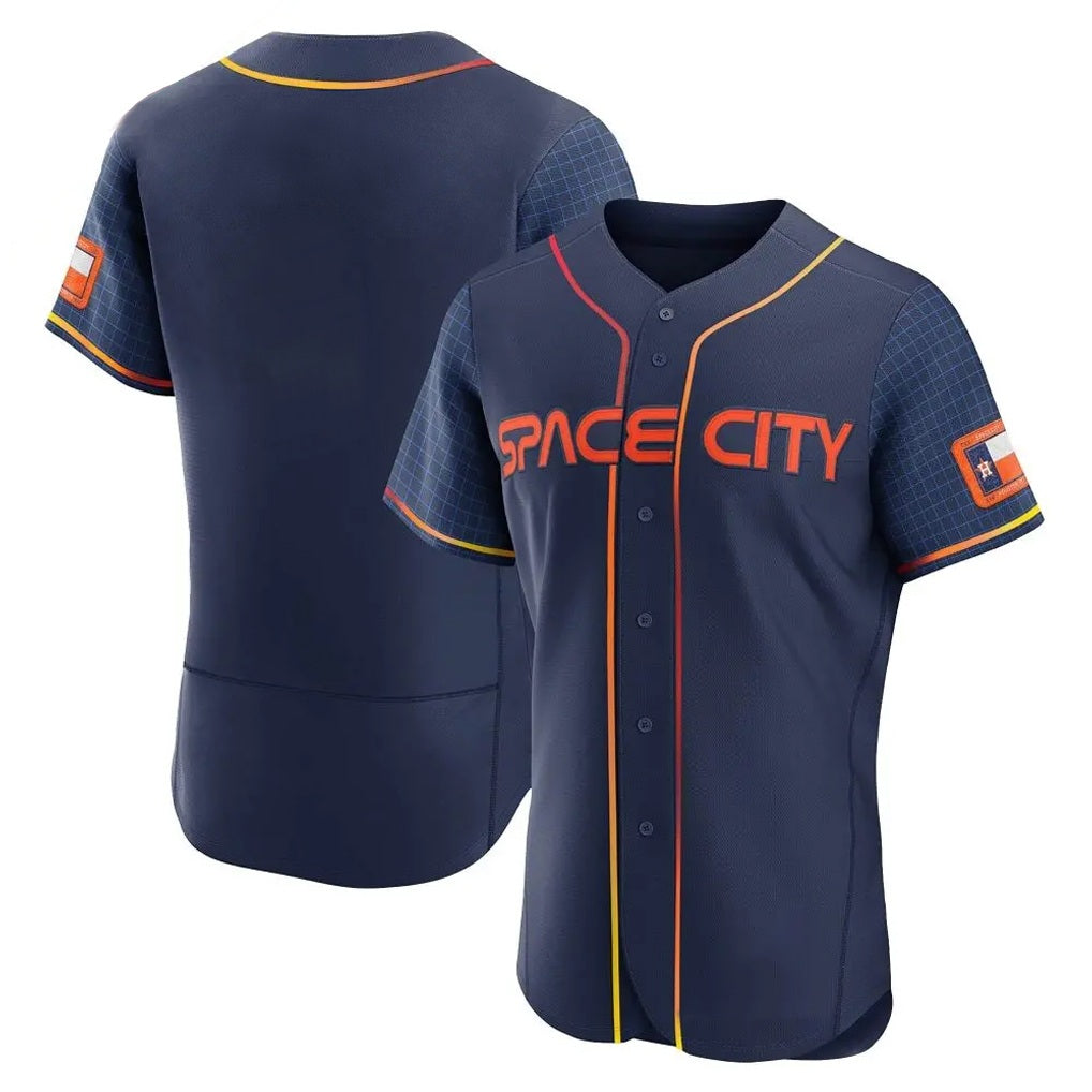 Houston Astros Blank Player Navy HOLBERT City Connect Limited Elite Home Stitched Jerseys