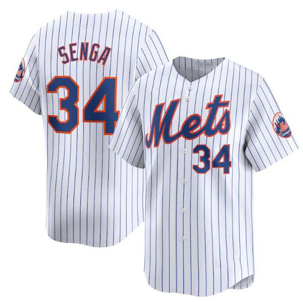 New York Mets #34 Kodai Senga White HOLBERT 2024 Home Limited Stitched Jersey