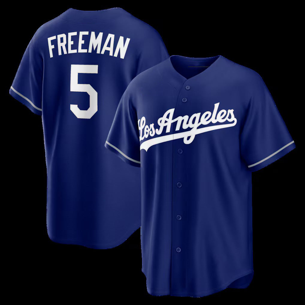 Los Angeles Dodgers #5 Freddie Freeman Royal HOLBERT Alternate Replica Jersey