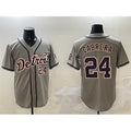 Detroit Tigers #24 Miguel Cabrera Gray HOLBERT Cool Base Stitched Jersey