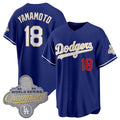 Los Angeles Dodgers #18 Yoshinobu Yamamoto Royal HOLBERT 2026 Alternate Gold Collection Stadium Stitched Jersey