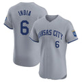 Kansas City Royals #6 Jonathan India Player Gray HOLBERT Limited Elite Home Stitched Jerseys