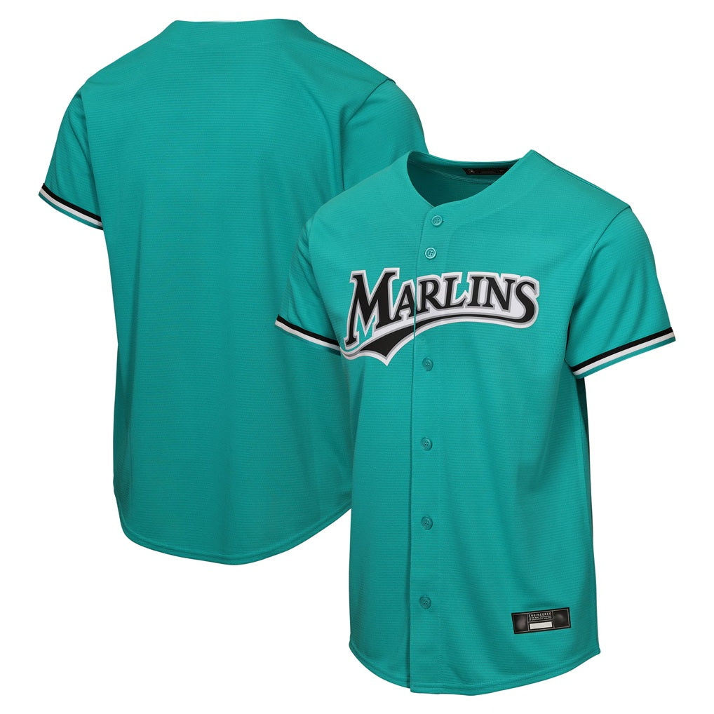 Miami Marlins Blank Player Teal HOLBERT Mitchell & Ness Cooperstown Collection Game Stitched Jerseys