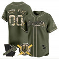 Custom Atlanta Braves Armed Forces Day Vapor Premier Limited Jersey ¨CGreen HOLBERT