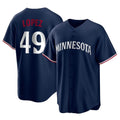 Minnesota Twins #49 Pablo Lopez Player Navy HOLBERTReplica Alternate Home Stitched Jerseys