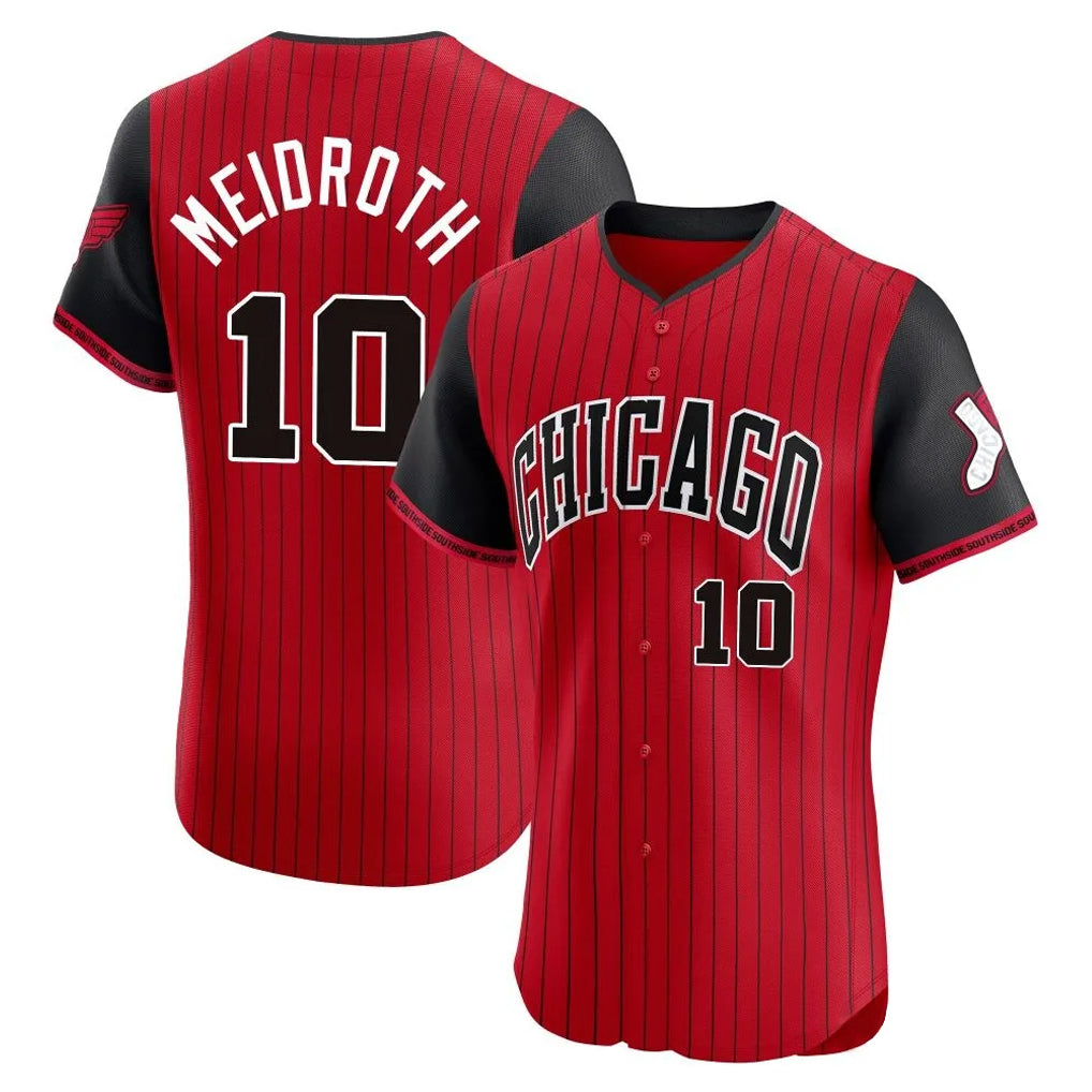 Chicago White Sox #10 Chase Meidroth Player Red HOLBERT City Connect Limited Elite Home Stitched Jerseys