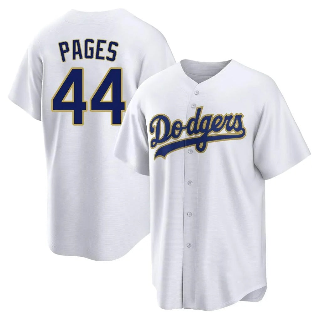 Los Angeles Dodgers #44 Andy Pages Player Gold White HOLBERT 2026 Collection Stadium Game Stitched Jerseys