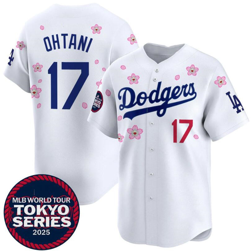Los Angeles Dodgers #17 Shohei Ohtani White HOLBERT 2025 Tokyo Series Limited Stitched Jersey