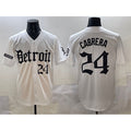 Detroit Tigers #24 Miguel Cabrera White HOLBERT 'Motor Gothic Edition' Vapor Premier Limited Stitched Jersey