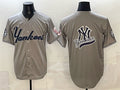 New York Yankees Team Big Logo Grey HOLBERT With Patch Limited Stitched Jersey