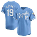 Kansas City Royals #19 Michael Massey Player Light Blue HOLBERT Alt Limited Home Stitched Jerseys