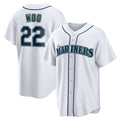 Seattle Mariners #22 Bryan Woo White HOLBERT Home Replica Jersey