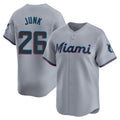Miami Marlins #26 Janson Junk Player Gray HOLBERT Home Limited Stitched Jerseys