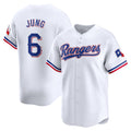 Texas Rangers #6 Josh Jung White HOLBERT Home Limited Player Jersey