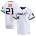 Houston Astros #21 Yainer Diaz Player White HOLBERT City Connect Limited Home Stitched Jerseys