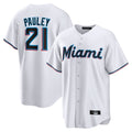 Miami Marlins #21 Graham Pauley Player White HOLBERT Home Game Stitched Jerseys