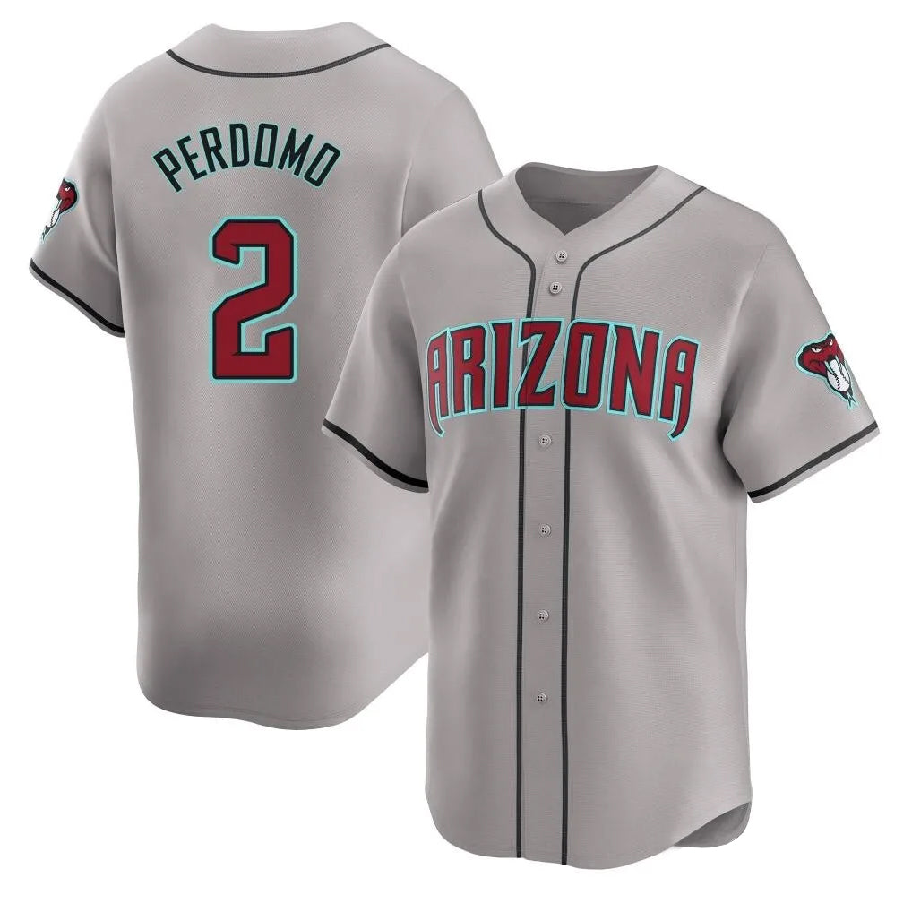 Arizona Diamondbacks #2 Geraldo Perdomo Player Gray HOLBERT Road Limited Home Game Stitched Jerseys