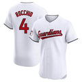 Cleveland Guardians #4 Brayan Rocchio Player White HOLBERT Limited Elite Home Stitched Jerseys