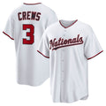 Washington Nationals #3 Dylan Crews White HOLBERT Home Replica Jersey