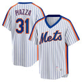 New York Mets #31 Mike Piazza White HOLBERT Home Cooperstown Collection Player Jersey
