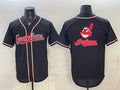Cleveland Guardians Team Big Logo 2026 Fashion Replica Black HOLBERT Out Stitched Jersey